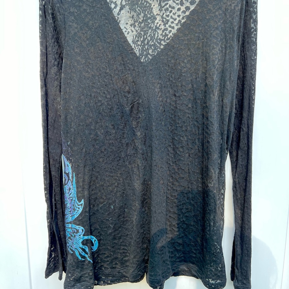 Women’s Lace Harley Davidson long sleeve Sz XL - Picture 3 of 4